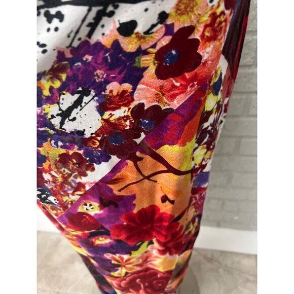 Bongo Multi Color Floral Side Slit Pant Size XL - Picture 8 of 11